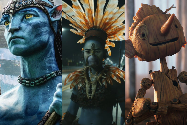 'Avatar: The Way of Water', 'Black Panther: Wakanda Forever' y 'Pinocchio'. Fotos: Archivo / Netflix