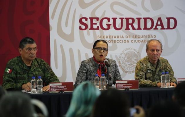 Autoridades participan durante una conferencia de prensa, en Ciudad de México. Foto: Cortesía