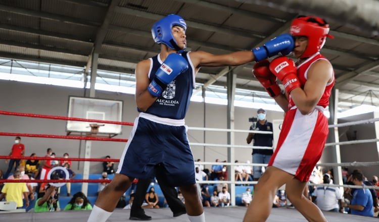 Boxeo aficionado en la alcaldía capitalina. Foto: Cortesía