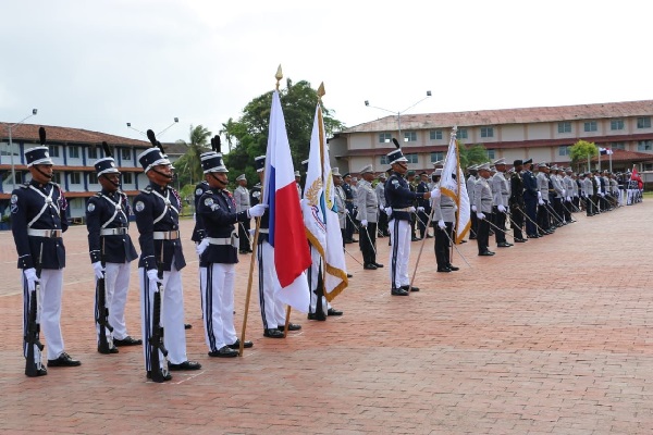 La ceremonia se llevó a cabo en la Escuela de Oficiales de Policía Dr. Justo Arosemena, ubicada en el Residencial Davis, área revertida de la provincia de Colón. Foto. Policía Nacional