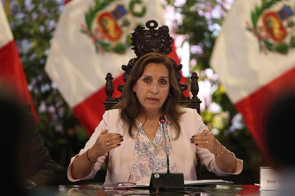 La presidenta de Perú, Dina Boluarte. Foto: EFE