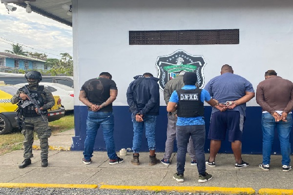 Los cinco detenidos son del distrito de San Miguelito. Foto. Eric Montenegro Los cinco detenidos son del distrito de San Miguelito. Foto. Eric Montenegro
