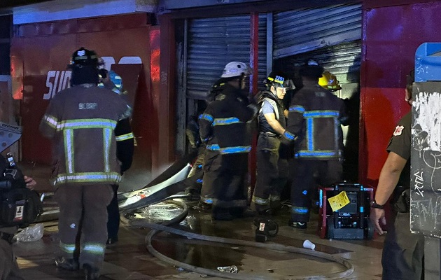 El incendio en el supermercado no dejó heridos. Foto: Bomberos