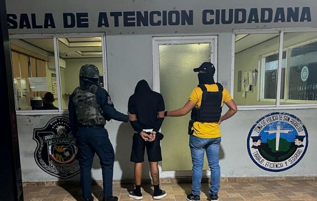 La Policía Nacional aprehendió a una persona presuntamente vinculada a homicidio en San Miguelito. Foto: Cortesía