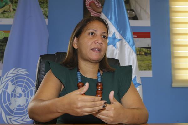 Fátima Espinal, representante de la FAO en Honduras. EFE.