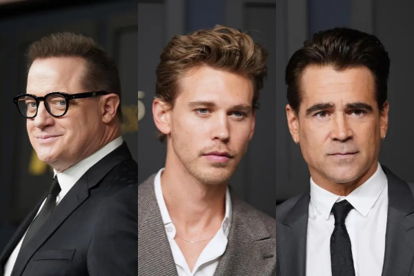 Brendan Fraser, Austin Butler y Colin Farrell. Fotos: EFE