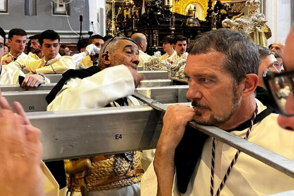 Antonio Banderas en Málaga. Foto: Instagram / @jluispuche