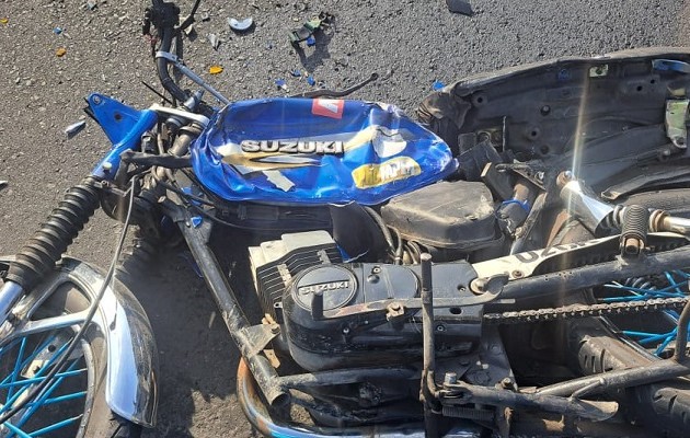 El motorista falleció en el sitio del accidente. Foto: Eric A. Montenegro