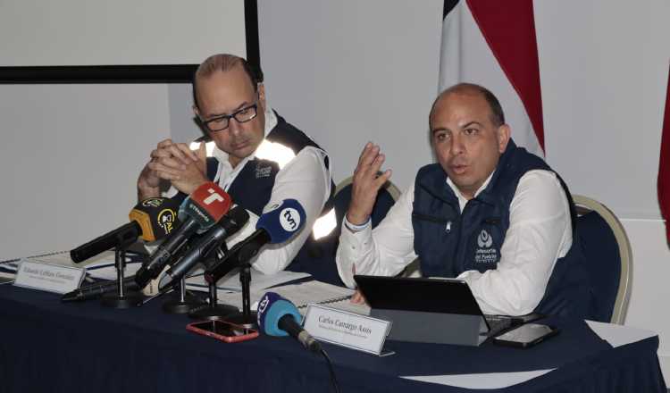 Eduardo Leblanc y Carlos Camargo Asís, defensores del pueblo de Panamá y Colombia, respectivamente. Cortesía