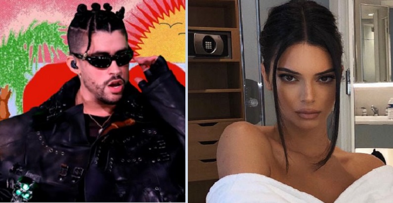 Bad Bunny y Kendall Jenner. Fotos: Instagram