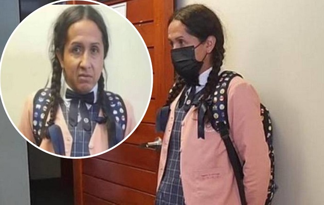 A man who entered school dressed as a woman has a history
