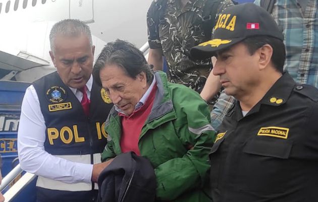 Llegada del expresidente peruano Alejandro Toledo tras ser extraditado de Estados Unidos. Foto: EFE