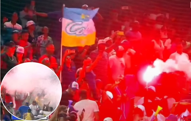 Durante las semifinales del torneo mayor se han visto bengalas en las gradas.
