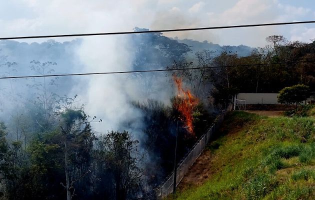 La empresa ETESA ha recibido reportes de estas quemas en áreas muy cercanas a las líneas de transmisión eléctrica. Foto: Cortesía