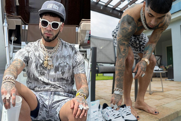 Anuel AA estaba promocionando el lanzamiento de sus nuevas zapatillas. Fotos: Instagram / @anuel