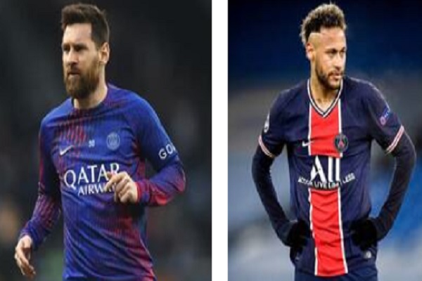 Neymar y Messi, jugadores del PSG. Fotos