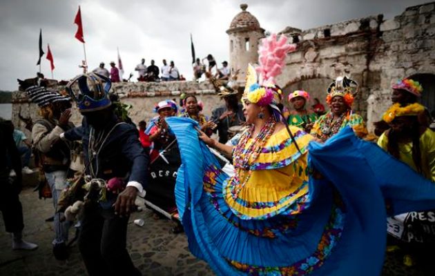 El Festival de Diablos y Congos “A la cacería del diablo” en Portobelo, Colón. Foto: EFE