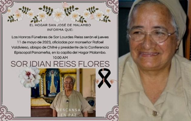 Fallece directora del orfanato San José de Malambo, Sor Lourdes Reiss. Foto:Cortesía