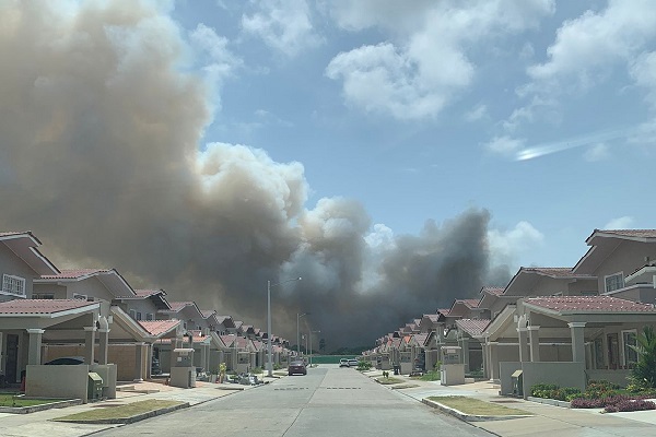 La comunidad de Margarita se ha visto afectada por el humo tóxico del vertedero. Foto. Diomedes Sánchez