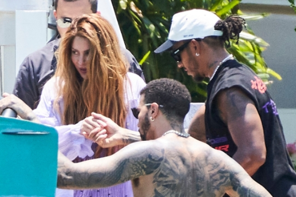 Shakira was caught on another outing with Lewis Hamilton