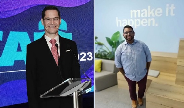 José Bravo, en Comunicador en Positivo y Nefthaly Montegro, en Agente de Cambio. Fotos: Instagram