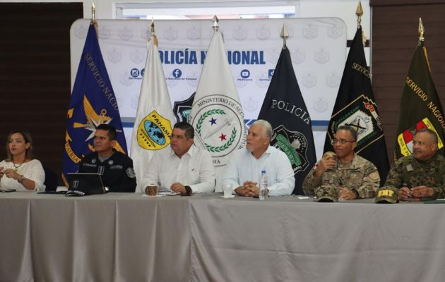 Conferencia de prensa de los estamentos de seguridad. Foto: Cortesía Minseg