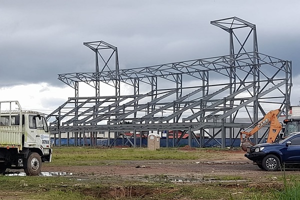 Trabajos en el estadio Roberto Mariano Bula.