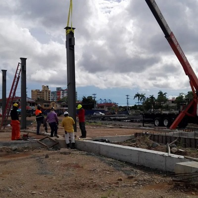 Trabajos en el estadio Roberto Mariano Bula.