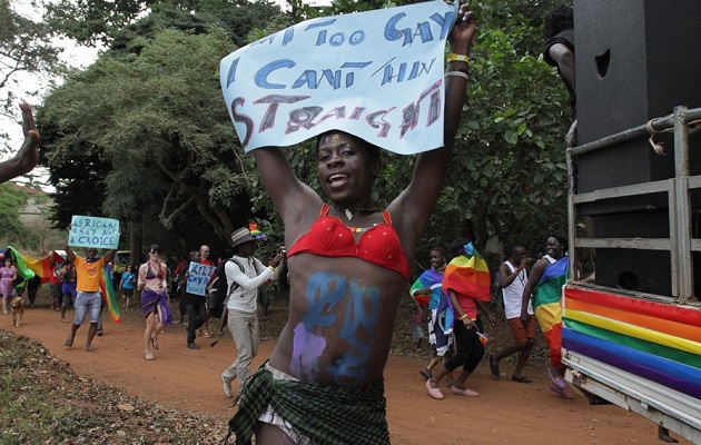 Activistas homosexuales en una marcha del Orgullo Gay en Kampala, en una imagen de archivo. Foto: EFE
