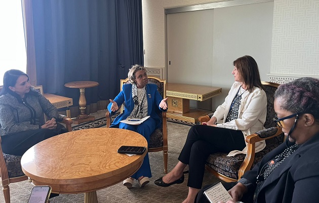 La viceministra de Salud, Ivette Berrío, durante una misión oficial. Foto: Minsa
