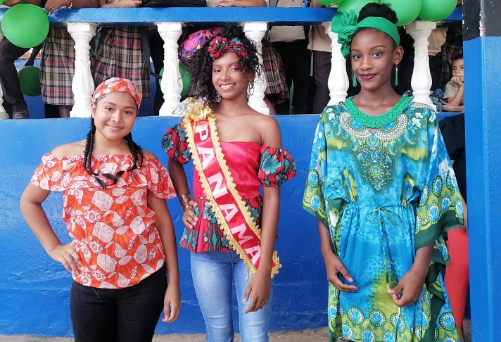 Candidata de Colón, Trinidad Atencio (izq); de Panamá, Natalie Quintero (c); y Darién, Mykeilin Aguilar (der). Foto: Cortesía.