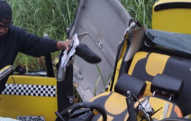 El hombre fallecido conducía un vehículo taxi al momento del accidente. Foto: Diomedes Sánchez 