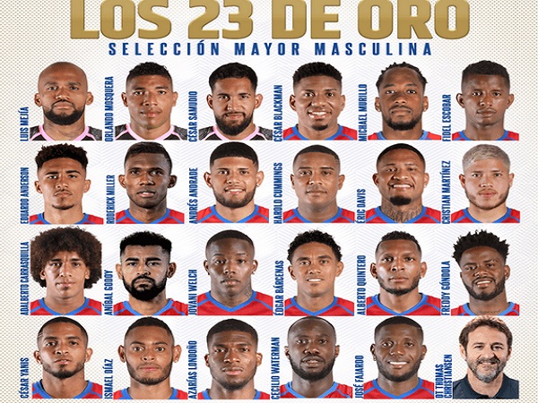 Equipo de Panamá en la Copa Oro 2023.