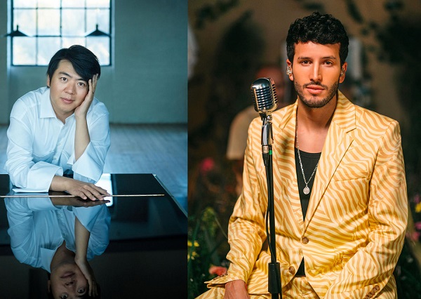 El pianista chino Lang Lang y el cantante colombiano Sebastián Yatra. Foto: EFE/Universal Music Latino