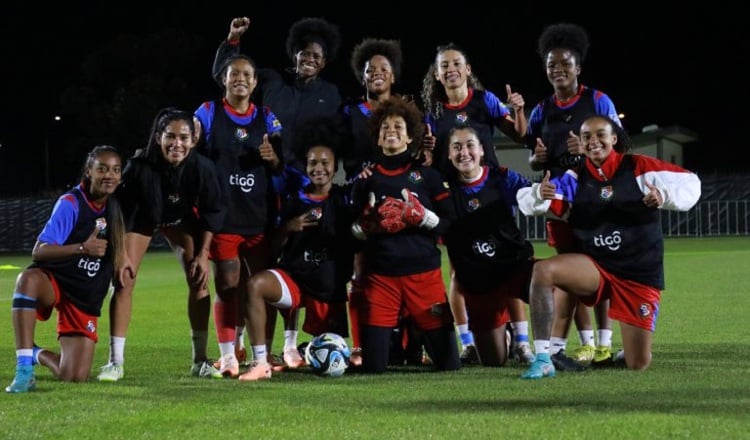 El seleccionado panameño en los entrenamientos previo al mundial de Australia y Nueva Zelanda 2023. Foto: Fepafut 