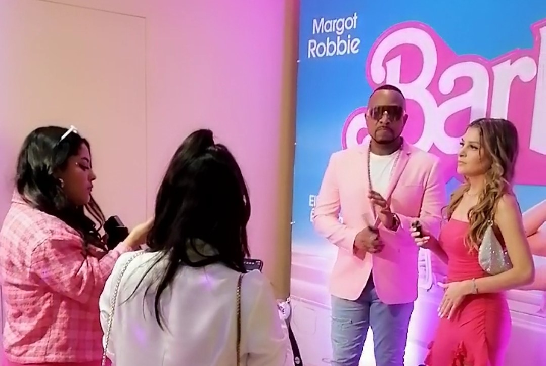 The pink color reigned supreme at the premiere of Barbie