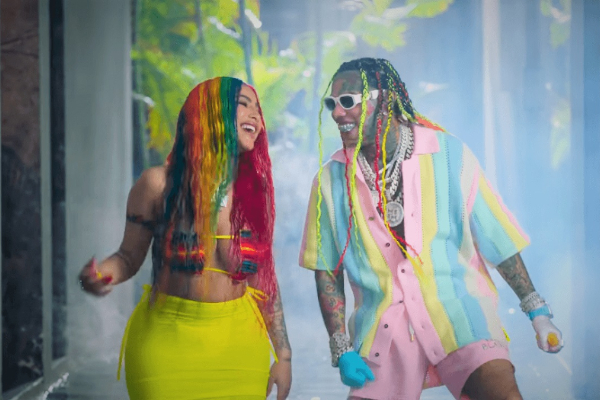 Yailin 'La más viral' y Tekashi. Foto: Captura de pantalla / Tekashi 6ix9ine / Youtube