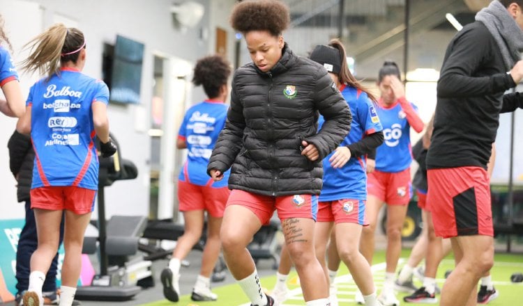 Yomira Pinzón en los entrenamientos de Panamá. Foto: Fepafut