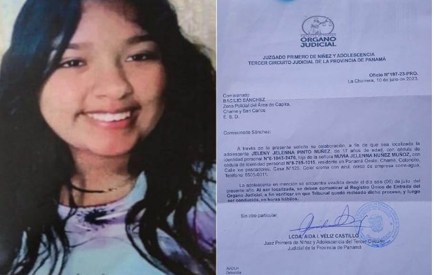 La menor de 17 años, Jeleny Jelena Pinto Núñez está desaparecida. Foto: Cortesía