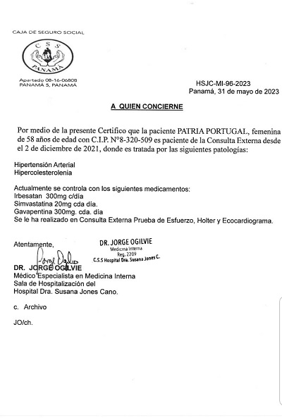 Su defensa presentará certificaciones médica que señalan los problemas de salud que la aquejan. Foto: Cortesía