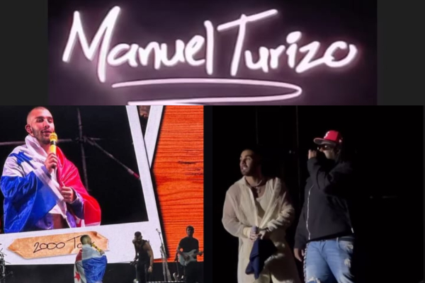 Manuel Turizo salió al escenario a las 10:20 p.m. Foto: Instagram / @showpropanama