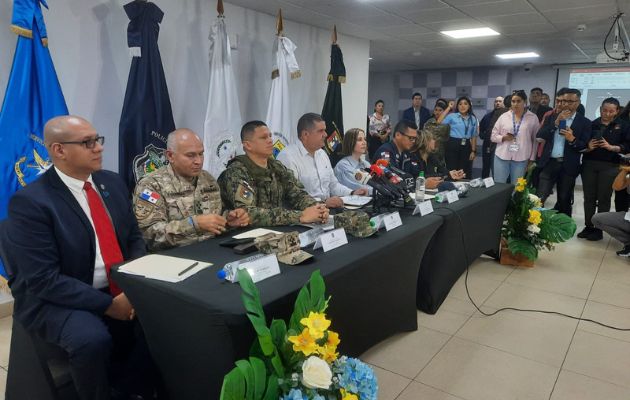 Conferencia de prensa de los estamentos de seguridad. Foto: MInseg