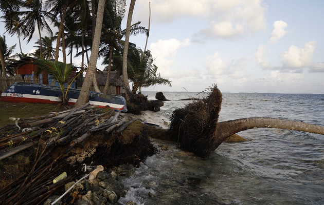 El aumento del nivel del mar afectará a las islas de la comarca Guna Yala. Foto: Cortesía/MiAmbiente