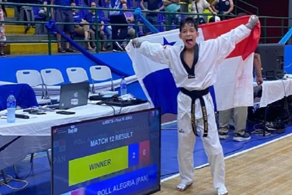 Poll Alegría, destaca en el taekwondo en los Juegos Codicader en Nicaragua.  Foto: Cortesía