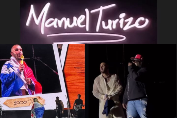 Manuel Turizo salió al escenario a las 10:20 p.m. Foto: Instagram / @showpropanama Manuel Turizo salió al escenario a las 10:20 p.m. Foto: Instagram / @showpropanama