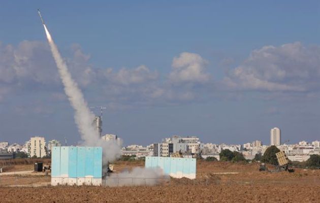 Contraataque de Israel tras el lanzamiento de cohetes desde Gaza. Foto: EFE