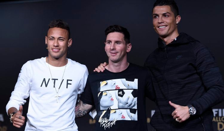 Neymar, Messi y Ronaldo, los futbolistas mejores pagados. Foto: EFE