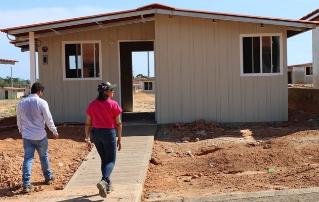 Un avance de 91% presenta la Urbanización Nuevo Cartí, que se construye en la comarca Guna Yala. Foto: Diomedes Sánchez,