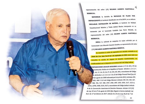 Fallo contra Martinelli es ilegal y no afecta su candidatura
