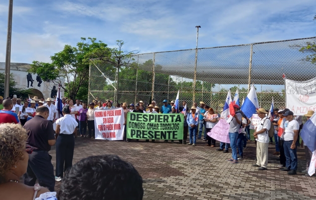 En medio de actos culturales reafirmaron su decisión sobre la manifestación en contra del contrato minero. Foto / Diómedes Sánchez.